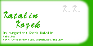 katalin kozek business card